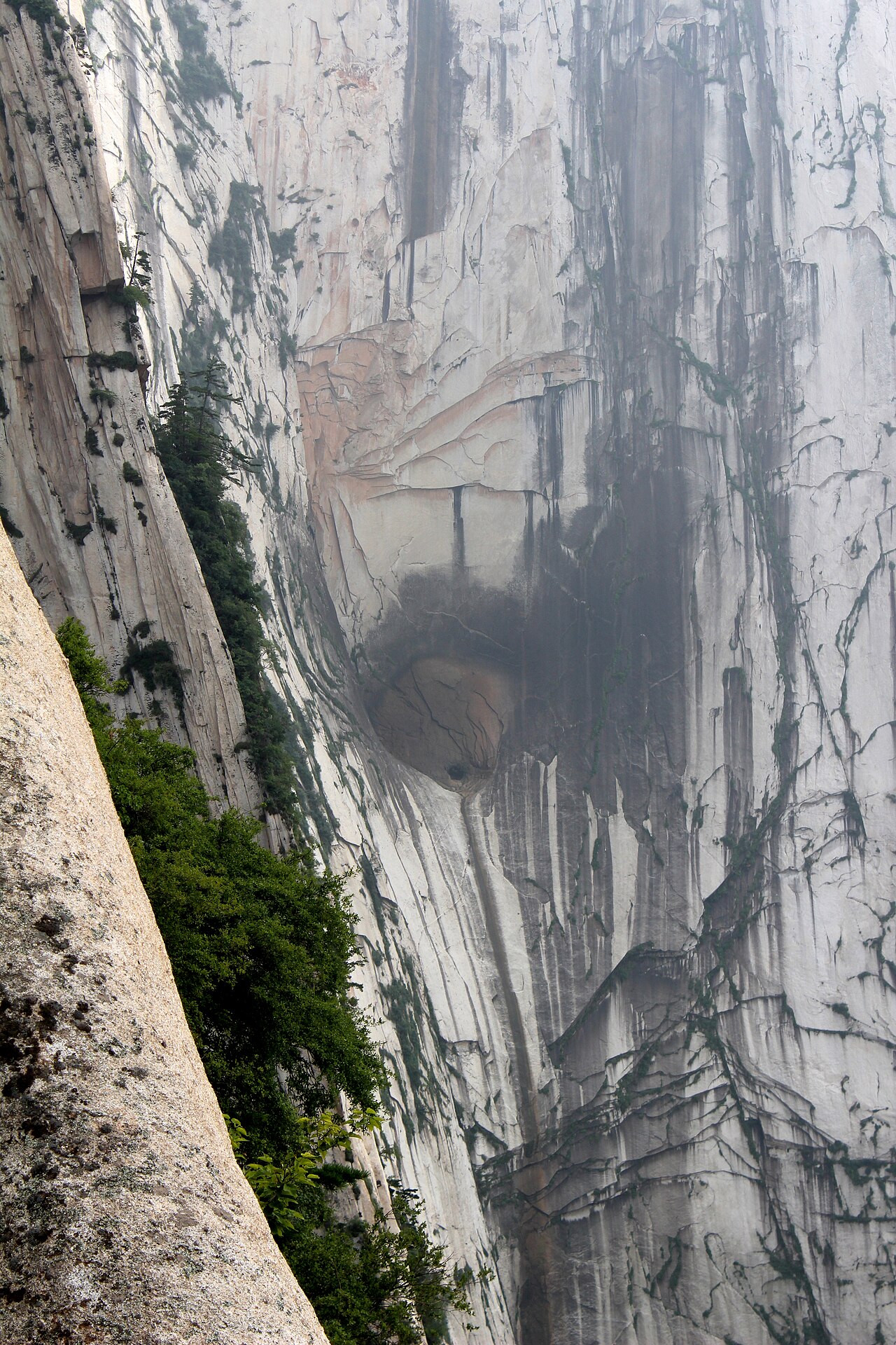 Dramatic granite cliffs and mountain peaks of Mount Huashan near Xi’an
