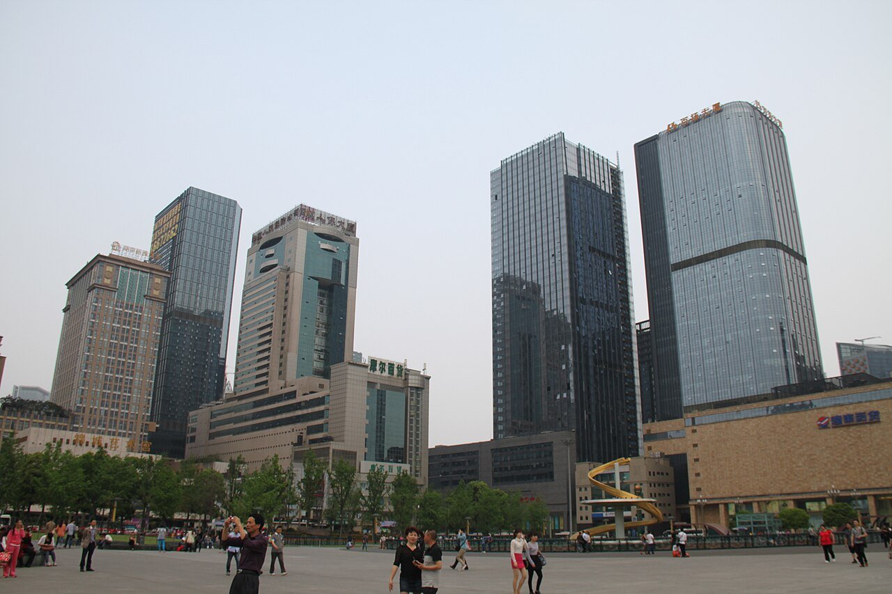 Area photo: Tianfu Square and People’s Park skyline in central Chengdu near Canopy by Hilton